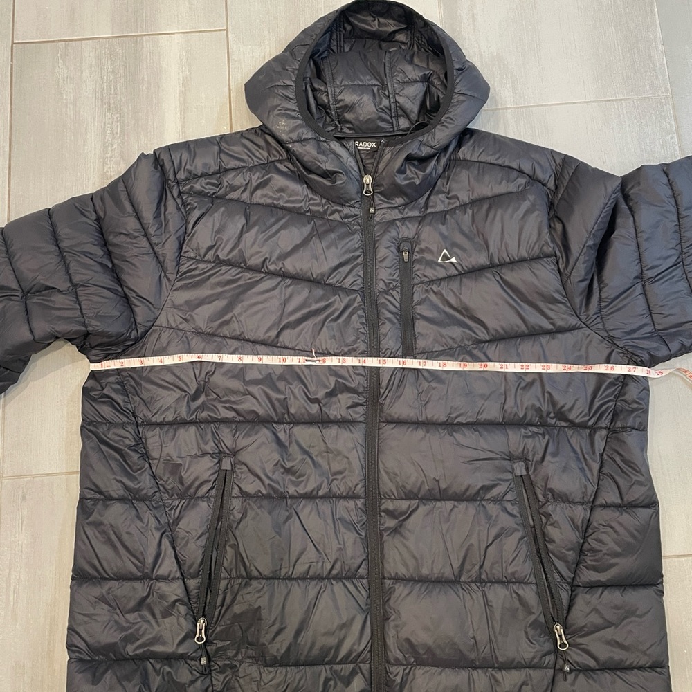 Paradox Mens Puffy Long Outerwear Winter Jacket with Hood Black 1X - Picture 7 of 10